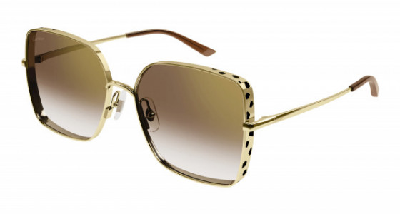 Cartier CT0299S Sunglasses, 002 - GOLD with BROWN lenses