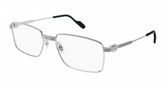 Cartier CT0314O Eyeglasses, 002 - SILVER with TRANSPARENT lenses