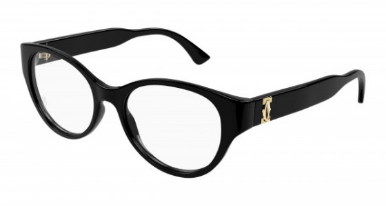 Cartier CT0315O Eyeglasses, 001 - BLACK with TRANSPARENT lenses