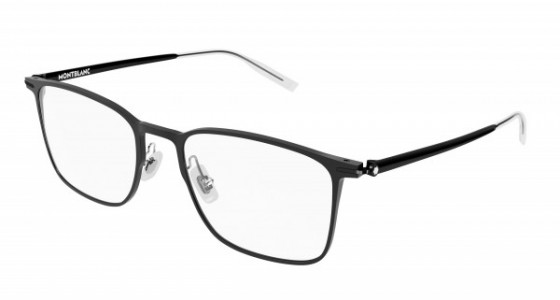 Montblanc MB0193O Eyeglasses, 001 - BLACK with TRANSPARENT lenses