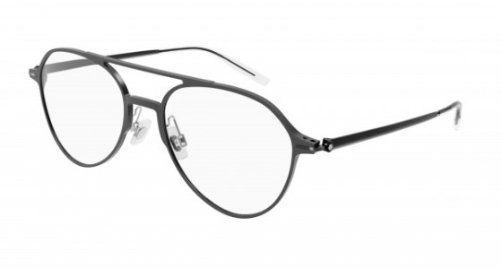 Montblanc MB0195O Eyeglasses, 001 - BLACK with TRANSPARENT lenses