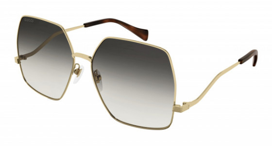 Gucci GG1005S Sunglasses, 002 - GOLD with GREY lenses
