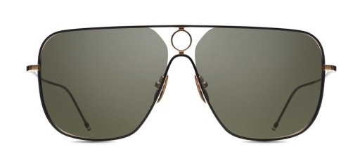 Thom Browne TB-114 Sunglasses, WHITE GOLD/BLACK