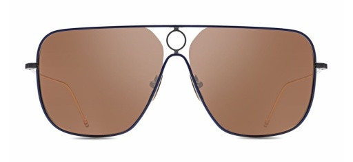Thom Browne TB-114 Sunglasses, BLACK IRON/NAVY