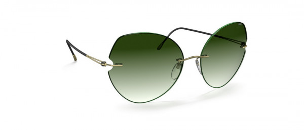 Silhouette Rimless Shades 8182 Sunglasses, 8540 Classic Green Gradient