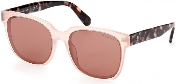 Moncler ML0198 Biobeam Sunglasses, 72Y - Shiny Pink / Violet Lenses