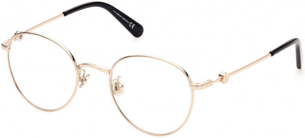 Moncler ML5140-D Eyeglasses, 028 - Shiny Rose Gold