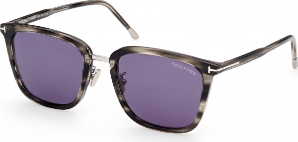 Tom Ford FT0949-D Sunglasses, 55V - Grey/Striped / Grey/Striped