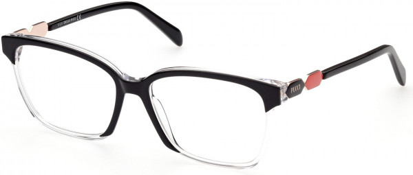 Emilio Pucci EP5185 Eyeglasses, 003 - Black/Crystal / Shiny Black