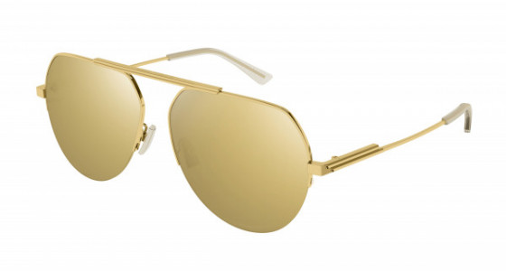 Bottega Veneta BV1150S Sunglasses, 002 - GOLD with GOLD lenses