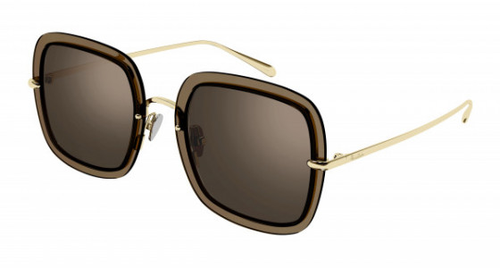 Pomellato PM0106S Sunglasses, 004 - GOLD with BROWN lenses