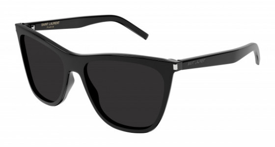 Saint Laurent SL 526 Sunglasses, 001 - BLACK with BLACK lenses