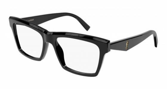 Saint Laurent SL M104 OPT Eyeglasses, 001 - BLACK with TRANSPARENT lenses