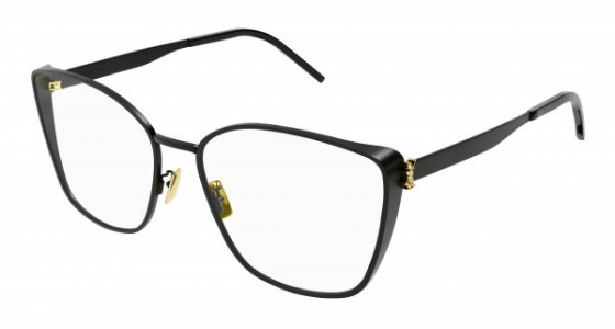 Saint Laurent SL M99 Eyeglasses, 001 - BLACK with TRANSPARENT lenses