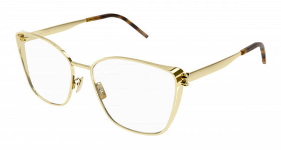 Saint Laurent SL M99 Eyeglasses, 002 - GOLD with TRANSPARENT lenses