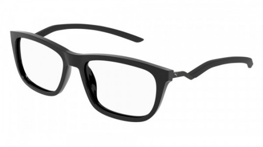 Puma PU0366O Eyeglasses, 001 - BLACK with TRANSPARENT lenses