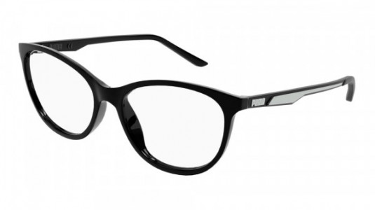 Puma PU0372O Eyeglasses, 001 - BLACK with TRANSPARENT lenses