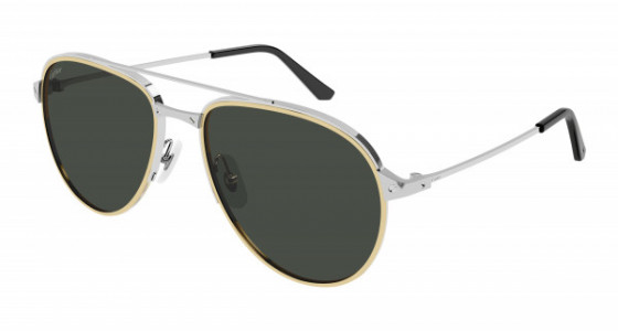 Cartier CT0325S Sunglasses, 005 - SILVER with GREY polarized lenses