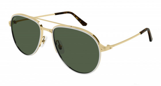 Cartier CT0325S Sunglasses, 006 - GOLD with GREEN polarized lenses