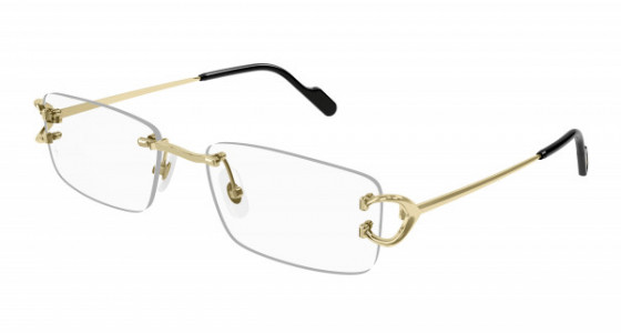 Cartier CT0344O Eyeglasses, 003 - GOLD with TRANSPARENT lenses
