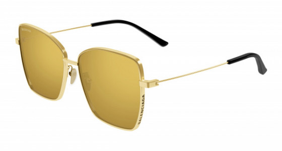 Balenciaga BB0196SA Sunglasses, 002 - GOLD with BROWN lenses