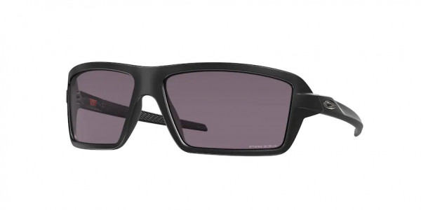 Oakley OO9129 CABLES Sunglasses, 912901 CABLES MATTE BLACK PRIZM GREY (BLACK)