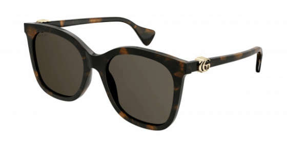 Gucci GG1071S Sunglasses, 002 - HAVANA with BROWN lenses