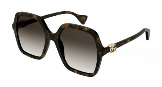 Gucci GG1072S Sunglasses, 002 - HAVANA with BROWN lenses