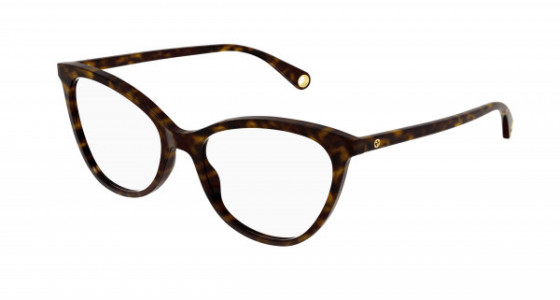 Gucci GG1079O Eyeglasses, 003 - HAVANA with TRANSPARENT lenses