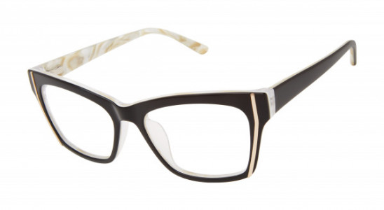 L.A.M.B. LA100 Eyeglasses, Black/Ivory (BLK)