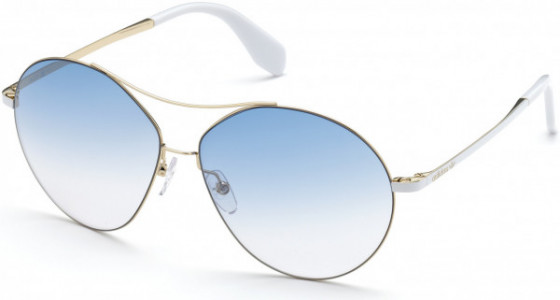 adidas Originals OR0001 Sunglasses, 32W - Gold / Gradient Blue Lenses