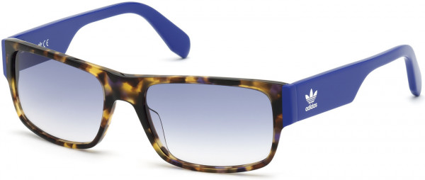 adidas Originals OR0007 Sunglasses, 55W - Colored Havana / Gradient Blue Lenses