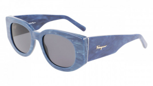 Ferragamo SF1053S Sunglasses, (429) BLUE MARBLE