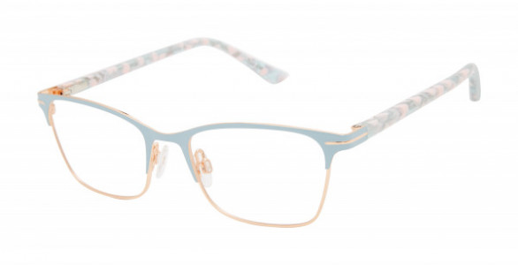 gx by Gwen Stefani GX833 Eyeglasses, Blue/Rose Gold (BLU)