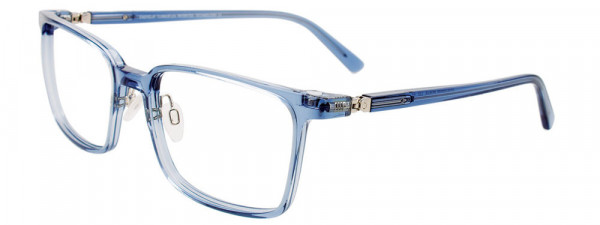 EasyClip EC609 Eyeglasses, 050 - Sky Blue Transparent