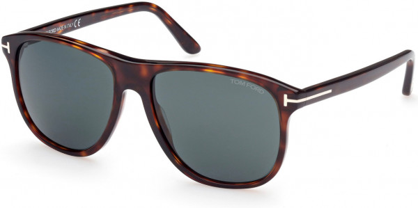 Tom Ford FT0905 Joni Sunglasses, 54V - Shiny Red Havana / Dark Teal Lenses