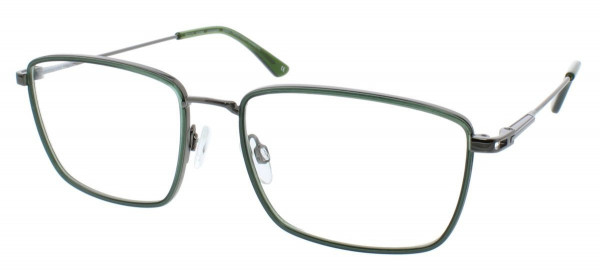 Aspire VISIONARY Eyeglasses, Green Transparent/gunmetal