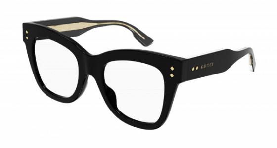 Gucci GG1082O Eyeglasses, 001 - BLACK with TRANSPARENT lenses