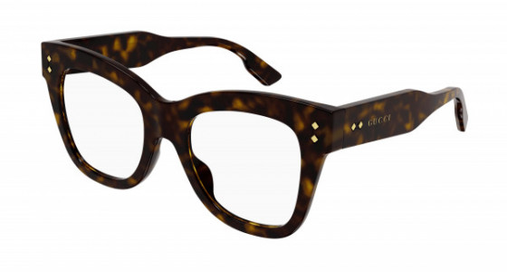 Gucci GG1082O Eyeglasses, 003 - HAVANA with TRANSPARENT lenses