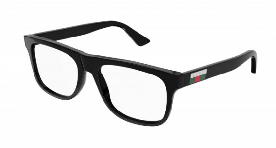 Gucci GG1117O Eyeglasses, 001 - BLACK with TRANSPARENT lenses