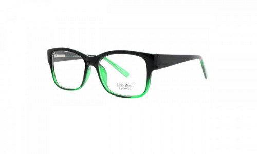 Lido West Salmon Eyeglasses, Black Green