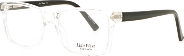 Lido West Sunset Eyeglasses, Crystal/Black
