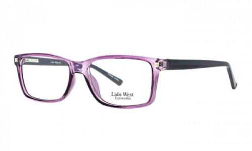 Lido West Sunset Eyeglasses, Purple/Black
