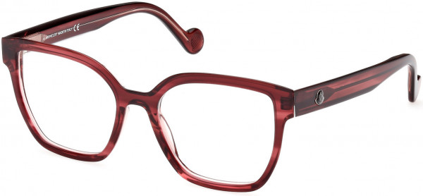 Moncler ML5155 Eyeglasses, 074 - Shiny Transparent Striped Brown