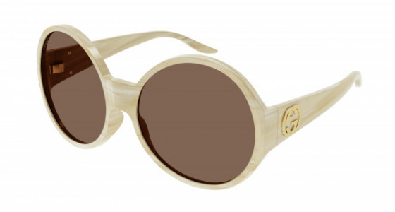 Gucci GG0954S Sunglasses, 006 - BEIGE with BROWN lenses