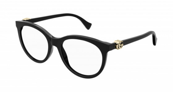 Gucci GG1074OA Eyeglasses, 001 - BLACK with TRANSPARENT lenses