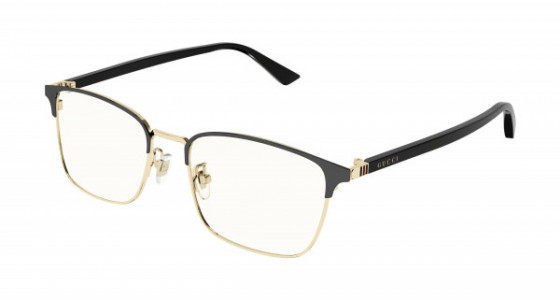 Gucci GG1124OA Eyeglasses, 001 - BLACK with TRANSPARENT lenses