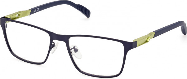 adidas SP5021 Eyeglasses, 091 - Matte Blue / Matte Blue