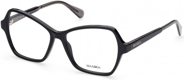 MAX&Co. MO5031 Eyeglasses, 001 - Shiny Black