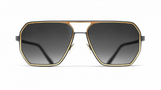 Blackfin Eagle Head [BF978] | Blackfin Black Edition Sunglasses, C1465 - Light Gold/Black (Gradient Grey)